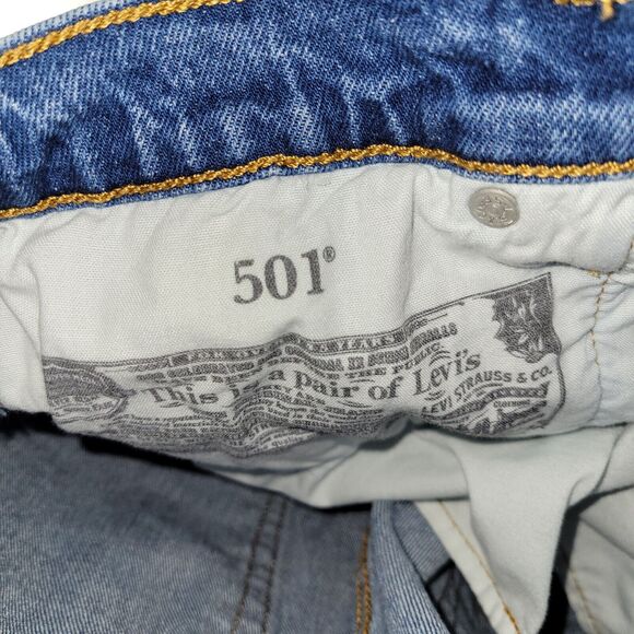 Levi Shorts Jean Womens Size 29 Blue Y2k Preppy Booty Cut Beach 501 Y2k Grunge - Picture 15 of 16